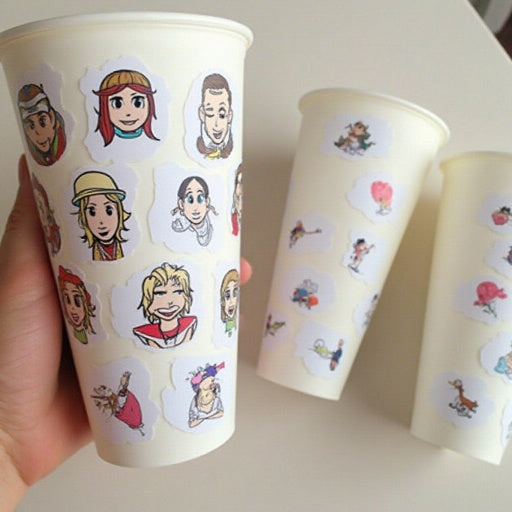 Custom Plastic Party Cups with Face Stickers – Personalized Favors for Weddings & Bachelorettes | St. Charles IL