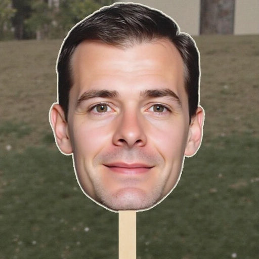 Custom Face on a Stick – Photo Props for Graduation, Bachelorette & Sports | St. Charles IL